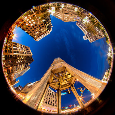 Tower of Light: Shooting with a fisheye lens