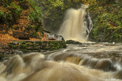 Gleno Waterfall Antrim North Ireland with Nathan Rea